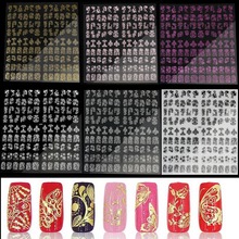 Adesivos 3d flor para arte em unhas, adesivos de pontas de manicure, decalques de decoração diy com 108 peças 2024 - compre barato