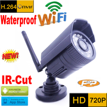 Câmera ip de segurança, sistema de segurança cctv, 720p, wi-fi, à prova d'água, sem fio, visão noturna infravermelho, mini onvif, h.264 2024 - compre barato