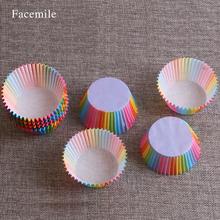 500Pcs Rainbow Color Cupcake Liner Baking Cup Cupcake Paper Muffin Cases Cake Box Cup Tray Cake Mold Decorating Tools 53065 2024 - buy cheap