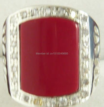 Envío Gratis> Joyería de moda rojo jade tamaño del anillo: 9,10, 11, 2024 - compra barato