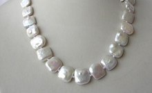 Sensación envío impresionante 10-11mm barroco blanco agua dulce cultivado collar de perlas 17“ 2024 - compra barato