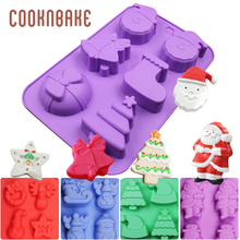 Christmas Silicone Mold for cake Christmas Tree Silicone Handmade Soap Resin Mold Cake Bread Biscuit Candy Chocolate Mould DIY 2024 - buy cheap