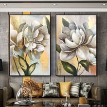 Pintura em tela quadros decoracion acrílico ouro e cinza pintura arte de parede quadros para sala de estar moderna abstrata qudraos104 2024 - compre barato