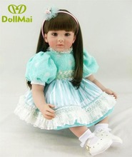 De silicona renacer muñecas de juguete 60cm vinilo princesa niño niña muñecas tiempo juguetes de los niños Regalo de Cumpleaños bebe boneca poupee 2024 - compra barato
