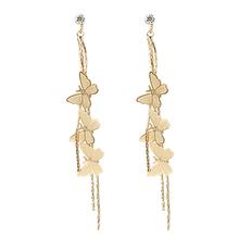 Fashion Women Butterfly Tassel Long Dangle Rhinestone Stud Earrings Jewelry new 2024 - buy cheap