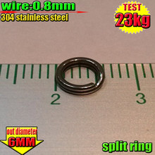 2019 Señuelos de Pesca anillos de pesca 6mm de diámetro alambre: 0,8mm anillos divididos 30 unids/lote 2024 - compra barato