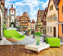 Пользовательские обои 3D стерео фрески Европейский стиль здания в городе обои гостиной 3D фотообои росписи 2024 - купить недорого