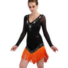 Latin Dance Dresses Women/Girls Sexy Sequin Fringe Skirt Ballroom/Tango/Salsa/Rumba/Latin Dresses Clothes For Sale 2024 - buy cheap