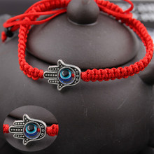 Pulseiras turcas da sorte mau olhado feitas à mão trançada com corda vermelha braceletes para desejar a amizade feminina joias ajustáveis 2024 - compre barato