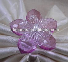 Фиолетовое кристаллическое кольцо для салфетки, изготовленное из акрила, с бусинами, держатель для свадебных салфеток 2024 - купить недорого