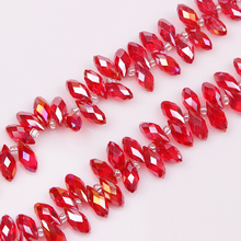 Wholesale Newest 3A High Quality Crystal Tear Drop Beads 198pcs/lot 6*12mm Red AB Crystal Beads For Jewelry DIY Making 2024 - buy cheap