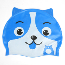 2020 Kids Cartoon Bear Silicone Swimming Cap Swim Pool Beach Protect Ears Hair Bathing Hat For Boys Girls Cute Swim Cap 2024 - buy cheap