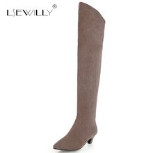 Lsewilly botas femininas de cano alto, tamanhos grandes 34-48, dropship, inverno, sapatos de bico ponteagudo para mulheres, e11 2024 - compre barato