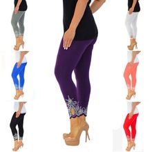 Женские летние брюки, женские модные Ажурные кружевные облегающие эластичные укороченные леггинсы, брюки-Капри, женские брюки 2024 - купить недорого