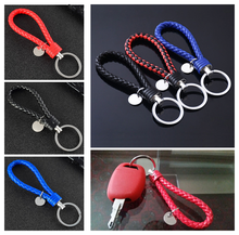 New car shape pendant new woven leather keychain rope DIY for Fiat Punto Palio Uno Idea Bravo Sedici Grande 2024 - buy cheap