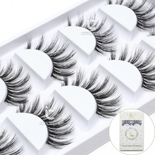 ICYCHEER 3D 5 Pares 100% Handmade Real Mink Cílios Postiços Eye Makeup Lashes Extensão Cosméticos Beleza Natural a Longo 2024 - compre barato