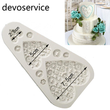 Molde de silicone líquido com botão amor, molde para borda de bolo, molde de fondant, ferramentas de decoração de bolo, ferramenta de cozinha 2024 - compre barato