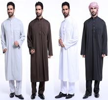 kaftan Men Saudi Muslim Dress 2 Pieces Abaya Set Thoub Thobe Formal Dress Dishdasha Jubah Caftan Islamic Clothing Middle East 2024 - buy cheap