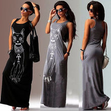 Women Summer Sexy Casual Boho Long Maxi Party Beach Dress Vest Sundress 2024 - buy cheap