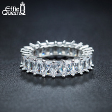 Frete grátis de joia efeie queen row, anéis de cristal eterno para mulheres, joias para casamento 2024 - compre barato