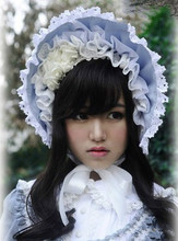 Princess sweet lolita gothic lolita bonnet beautiful dress lace bonnet brim stand moldable plastic tin wire baby hat ribbon 2024 - buy cheap