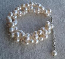 Pulsera de perlas de agua dulce de Color blanco para mujer, recién llegado, 8 pulgadas, 8-9mm, regalo casamiento cumpleaños 2024 - compra barato