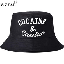 Fashion Cotton Bucket Hat COCAIN & CAVIAR Letter Unisex Sunscreen Caps Sun Hats Fisherman Cap Boonie Gorras Casquette Bone Pesca 2024 - buy cheap