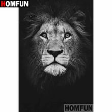 HOMFUN Full Square/Round Drill 5D DIY Diamond Painting "Animal lion" 3D Diamond Embroidery Cross Stitch Home Decor A20095 2024 - buy cheap