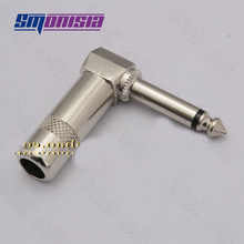10pcs 6.5 to 6.35 TS Audio Plug Mono Microphone Welding Connector Copper Jack 90degree High Quality 2024 - buy cheap