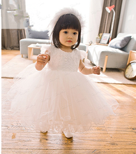 White Lace Baby Girl Dress Embroidery Sequin Baptism Dress for Girl Infant 1 year Birthday Dress Baby Girl First Communion Dress 2024 - buy cheap