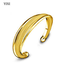 YIXI золотой браслет на запястье для женщин Модный сетчатый Открытый браслет Арабские Ювелирные украшения Шарм металлический дизайнерский бренд браслеты и браслеты 2024 - купить недорого