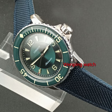 Corgeut-reloj mecánico automático para hombre, pulsera deportiva de cuero, de marca de lujo, color verde oliva, 45mm, Reloj de pulsera mecánico 2024 - compra barato