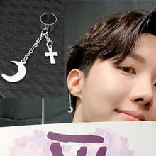 KPOP DNA Korean 1pcs Winner Bangtang Boys Jin V Clip Earrings Jungkook Suga Jhope Tassels Ear For Women Men Moon cross 2024 - buy cheap