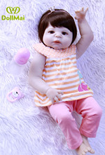 Muñecas Reborn de silicona para niños, juguete de bebé recién nacido de 57cm, regalo 2024 - compra barato