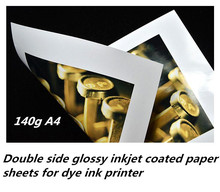 Фотобумага для струйной печати, 140 г, Двусторонняя глянцевая фотобумага для струйной печати, бумага с художественным покрытием, A4 x 50 листов 2024 - купить недорого