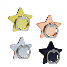 Anillo de Metal con diseño de Cruz de estrella de cinco puntas, anillo de dedo bonito, soporte para teléfono móvil, 360 grados, soporte para iPhone 2024 - compra barato