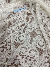 Nigerian Wedding lace fabric David-112950 with beads special Embroidery African French Lace Fabric 2024 - buy cheap