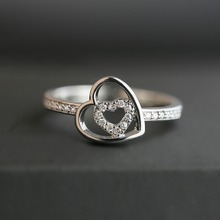 Huitan-anillo de compromiso de doble amor para mujer, joyería para novio, Día de San Valentín, aniversario, regalo al por mayor a granel 2024 - compra barato