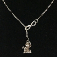 Colgante Vintage de "mono encantador" y 8 amuletos de la suerte, collar llamativo de 50cm, regalo X65 2024 - compra barato