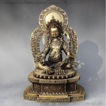 YM  306  9" Tibetan Buddhism Temple Seat Yellow Jambhala Wealth God Buddha Statue 2024 - buy cheap