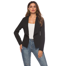 Moda outono mulheres blazers e jaquetas trabalho senhora do escritório terno fino preto um botão de negócios feminino blazer casaco 2024 - compre barato