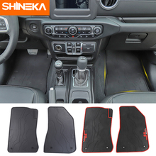 SHINEKA Floor Mat for Jeep wrangler jl accessoire 2 Door Rubber Car Carpet Mat Anti-dirty for Jeep Wrangler JL Sahara 2018+ 2024 - buy cheap