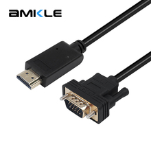 Amkle HDMI to VGA Adapter Cable HDMI Male to VGA Male 1080P Video Converter Cable for HDTV PC Computer Laptop Tablet Projector 2024 - buy cheap
