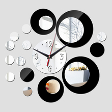 Новые популярные настенные часы, акриловые зеркальные настенные часы, домашние декоративные часы «сделай сам», кварцевые часы, современный дизайн, наклейки 3d для гостиной 2024 - купить недорого
