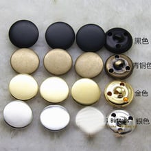 18-25mm Metal flat mirror gold-tone silver buckle button coat sweater buckle windbreaker jacket decorative button C036 2024 - buy cheap