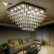 FUMAT Modern Minimalist Rectangular 3 Color Dimmable K9 Crystal Balls Stainess Steel LED Ceiling Lamp Luxury For Dining Room 2024 - buy cheap