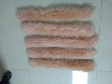 New arrival lady natural raccoon fur collar genuine fox fur scarf light pink girl hood trim 2024 - buy cheap