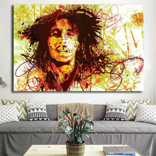 Reggae om namah shivay bob marley papel de parede pintura da lona impressão quarto decoração casa moderna arte da parede pintura a óleo cartaz hd 2024 - compre barato