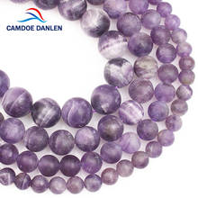 CAMDOE DANLEN Natural Stone Amethysts Rock Crystal Beads Forst Dull Polish Matte Round Beads 6 8 10 12 MM Fit DIY Jewelry Making 2024 - buy cheap