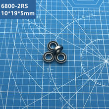Free Shipping 6800-2RS Bearing (10PCS) 10*19*5 mm Metric Thin Section 6800 2RS deep groove ball Bearings 61800 RS 6800RS 2024 - buy cheap